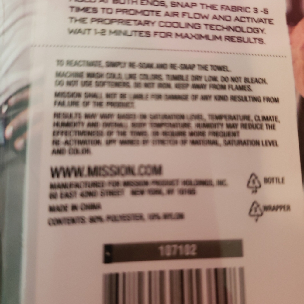Mission ENDURACOOL Colling Towels set of (2) - Picture 5 of 7